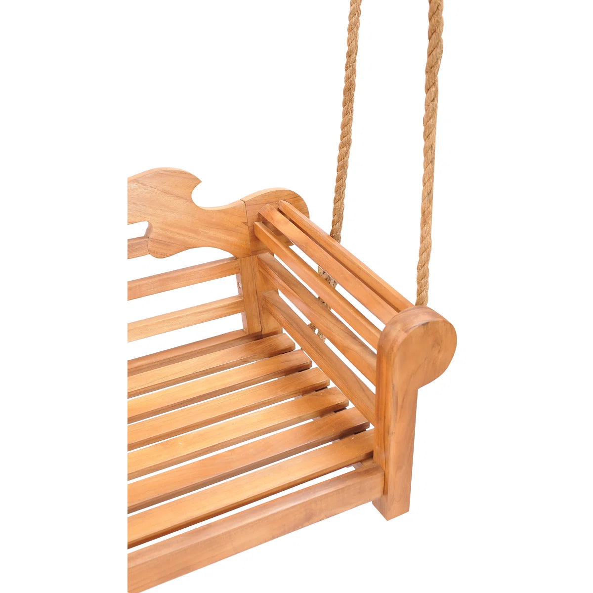 Ouch Cart Teak Wood Lutyens Style Porch Swing – Outdoor Garden Hanging Swing Bench (2-Seater / 3-Seater)