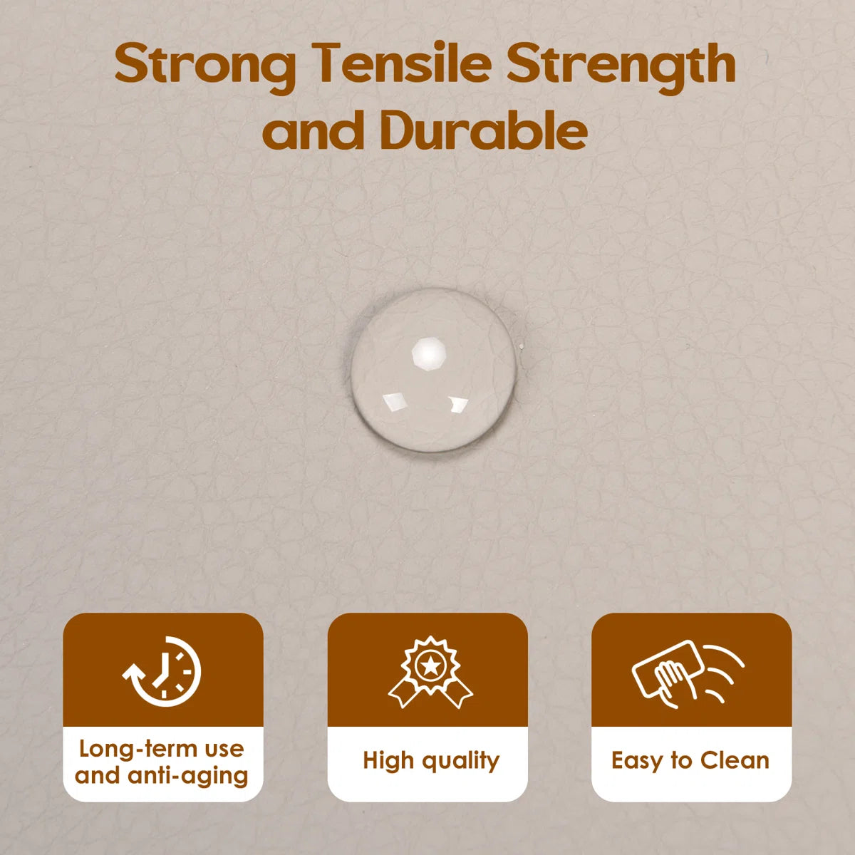 Modern 3-Seater Faux Leather Sofa with Curved Arms & Solid Wood Legs