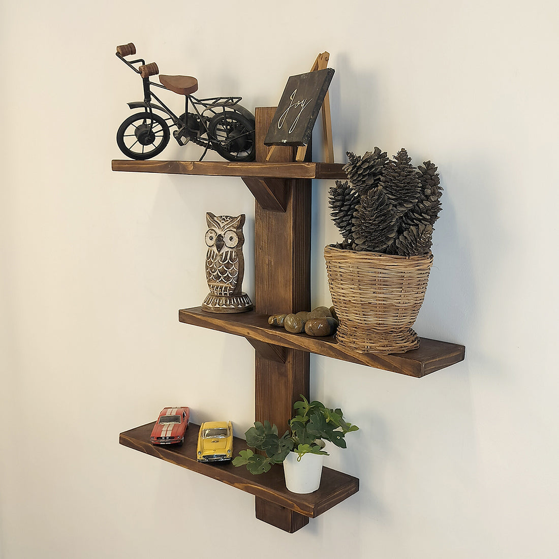 Felicia Wooden Wall Shelf Organiser