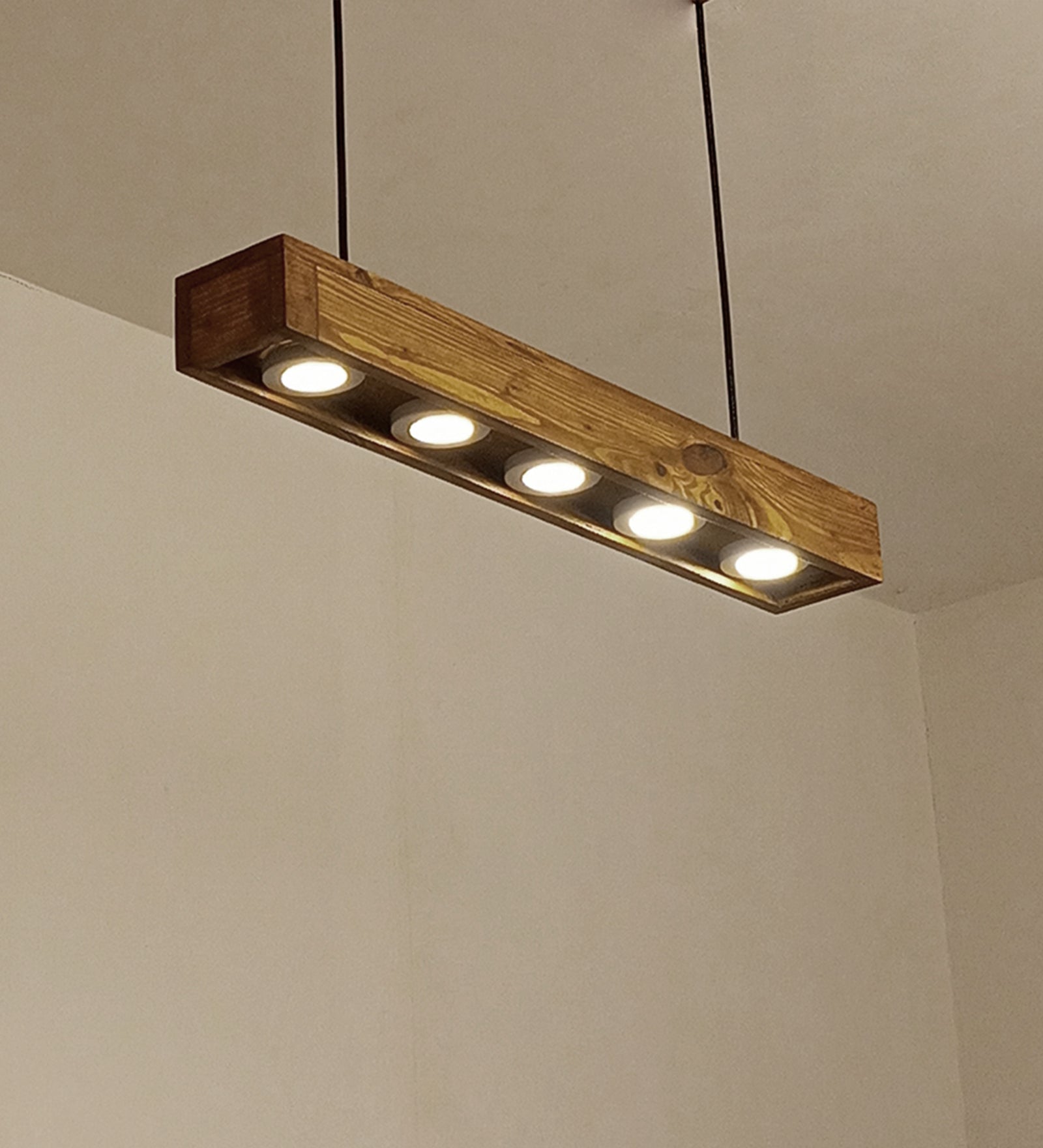 Felix 24 Brown Wooden LED Hanging Lamp