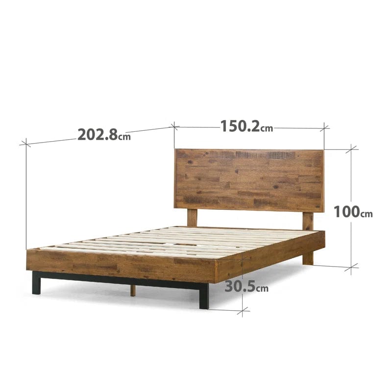 Fillmore Rustic Bed Frame with Adjustable Headboard