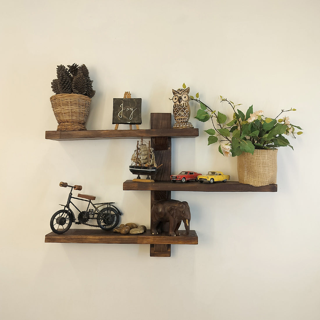 Fiona Wooden Wall Shelf Organiser-OUCH CART | Wall shelve
