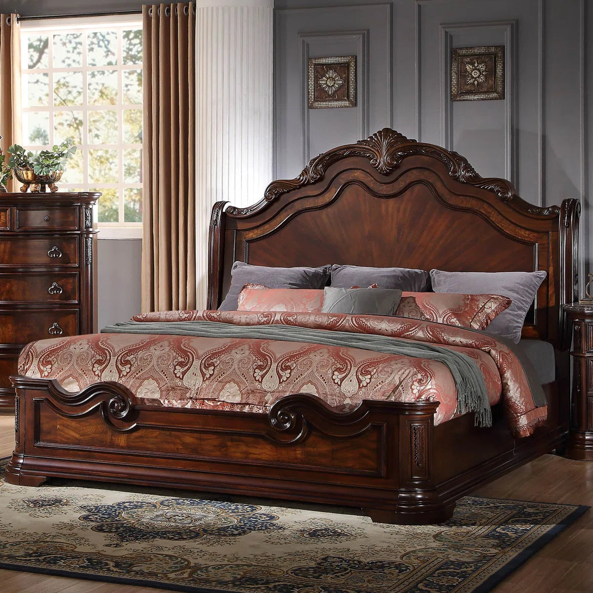 Fletcher Solid Wood Bed - OUCHCART | King size bed
