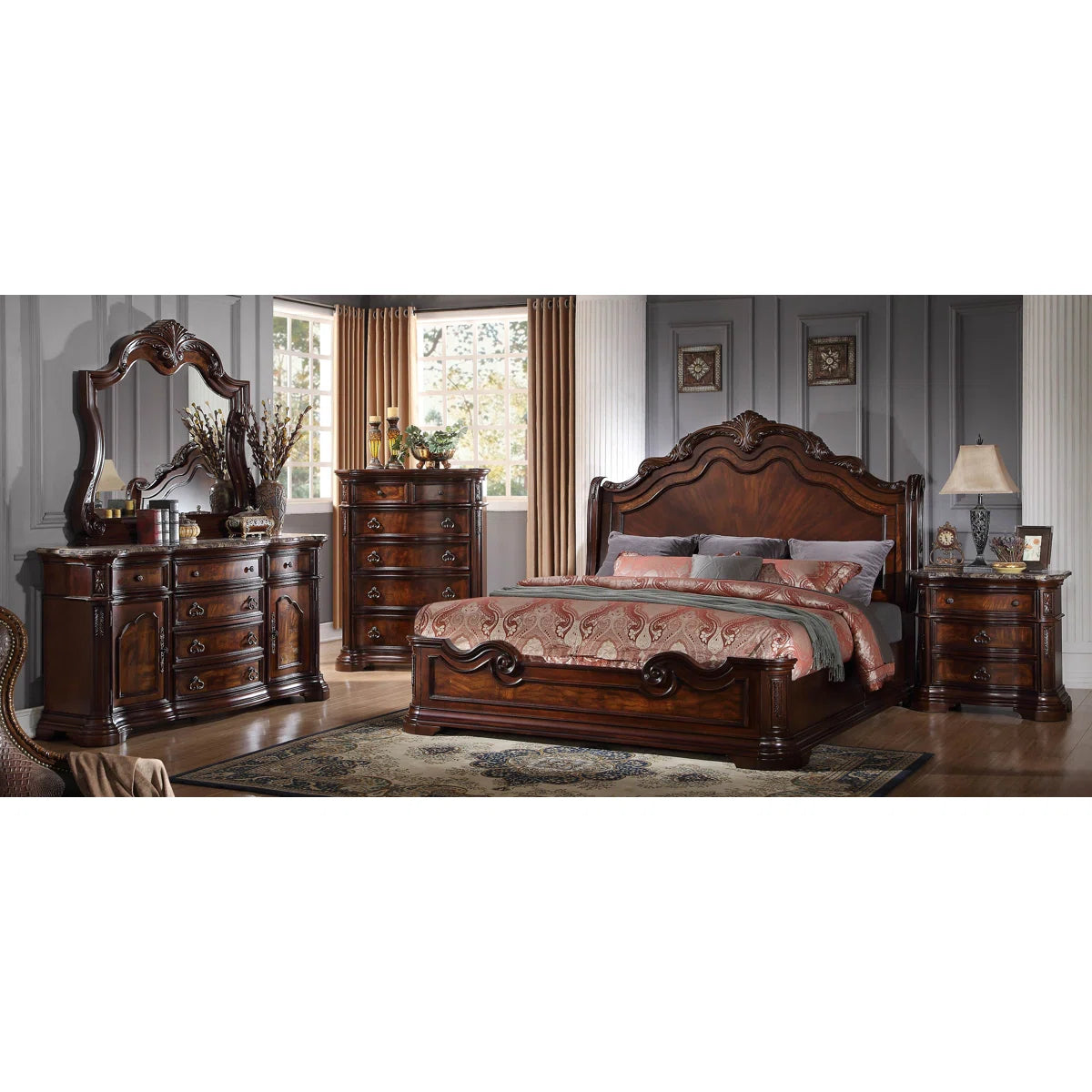 Fletcher Solid Wood Bed - OUCHCART | King size bed