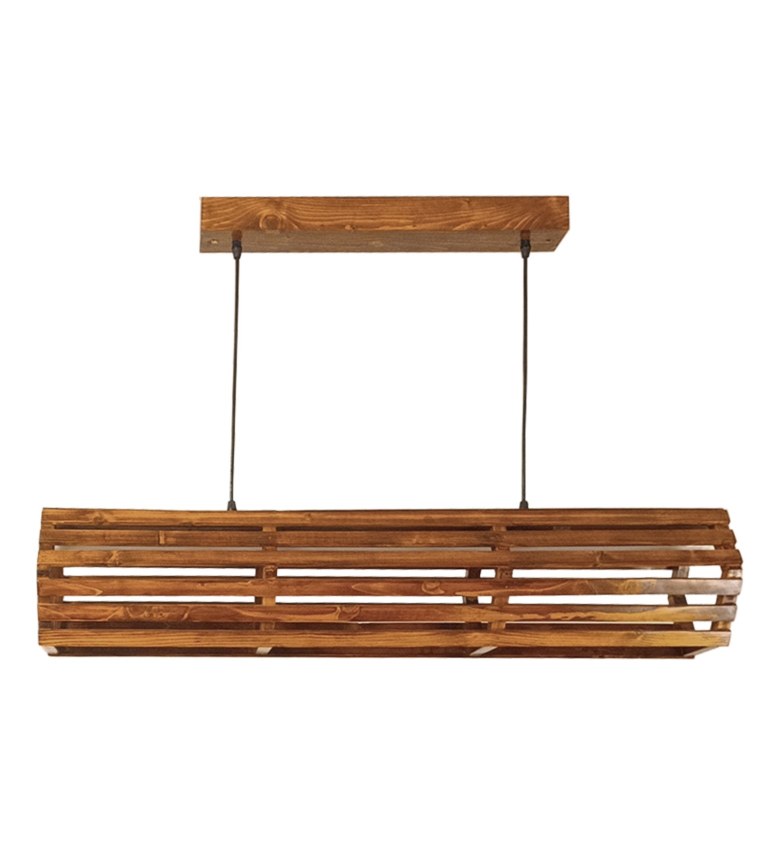 Flora 36 Baton Brown Wooden LED Hanging Lamp