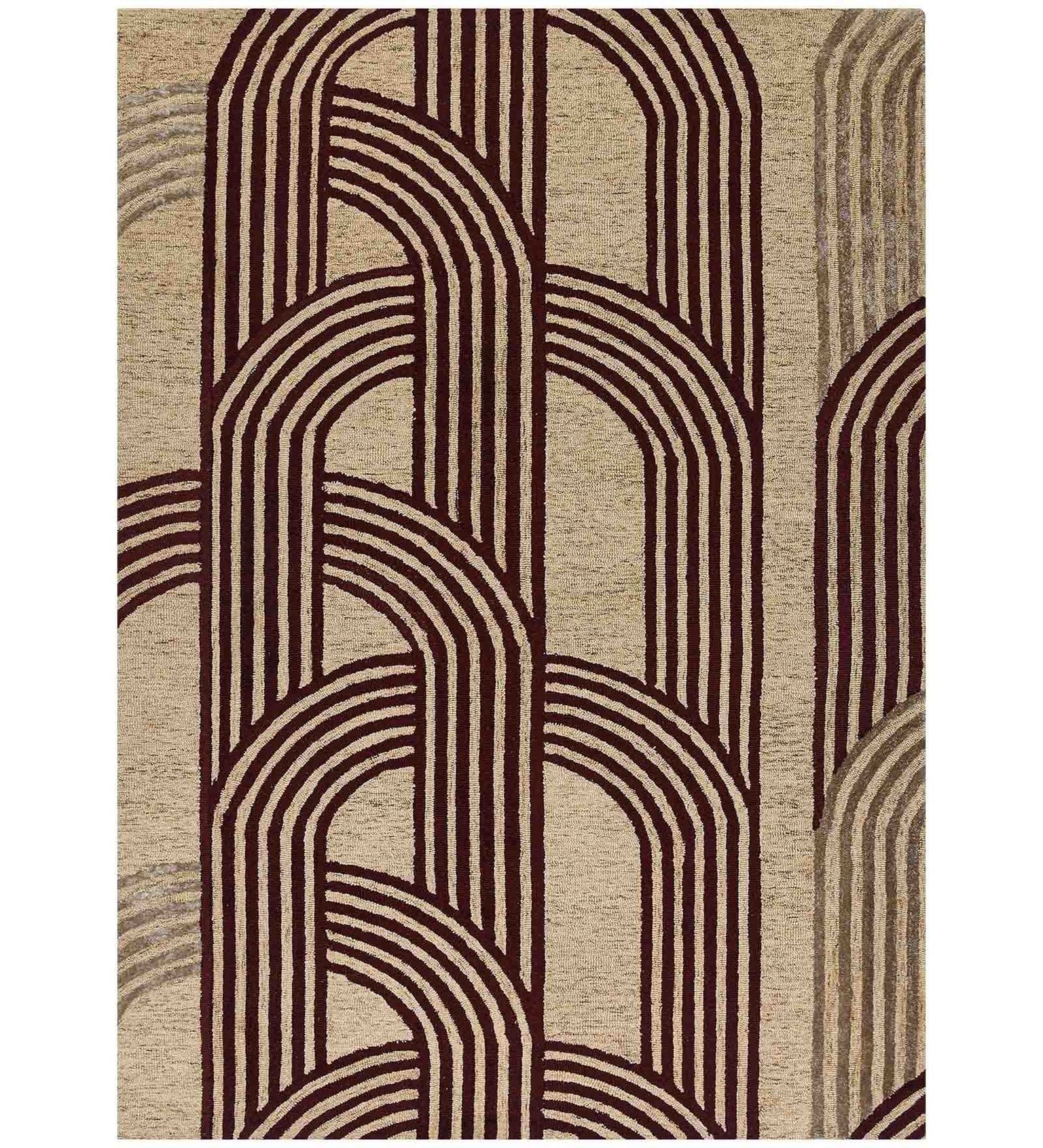 RED ROBIN Wool & Viscose Canyan 5x8 Feet  Hand-Tufted Carpet - Rug
