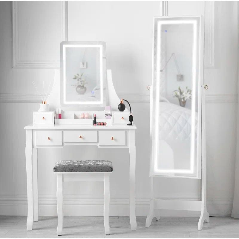 Sanvi Dressing Table with Mirror - Ouch Cart 