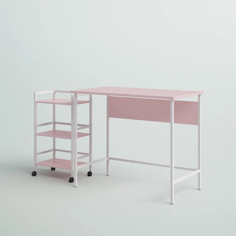 Desk with Rolling Cart