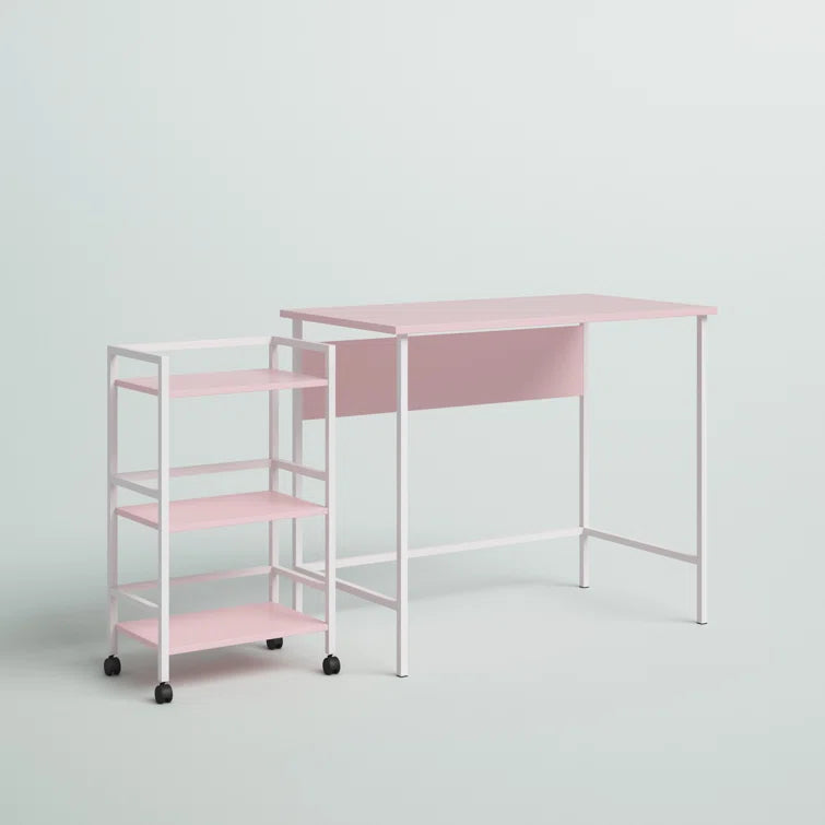 Desk with Rolling Cart