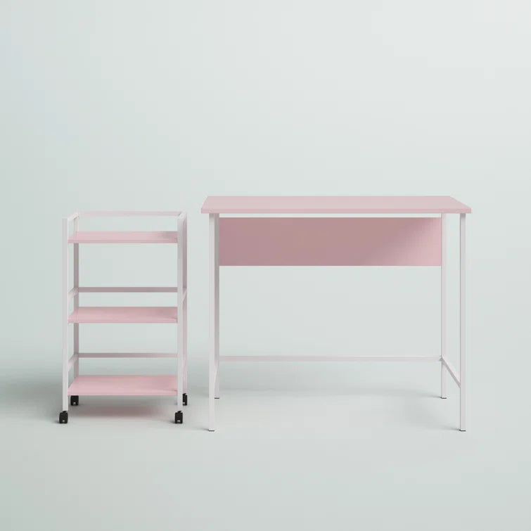 Desk with Rolling Cart