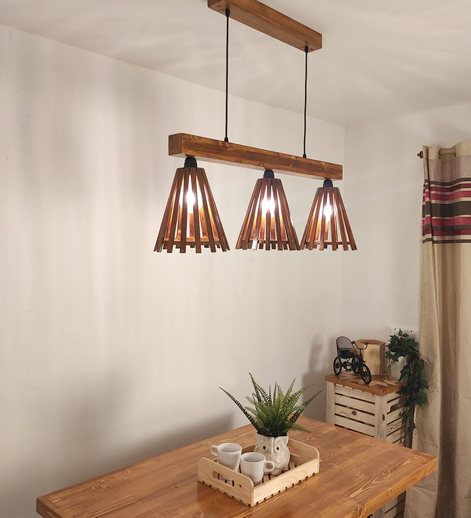Funnel Brown 3 Series Hanging Lamp (BULB NOT INCLUDED)