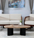 Solid Wood Coffee Table In Natural & Black Finish