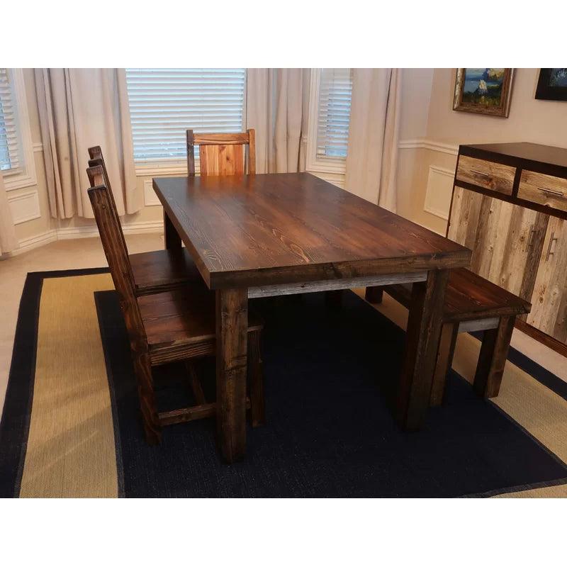 6 - Piece Solid Wood Dining Set - Ouch Cart 