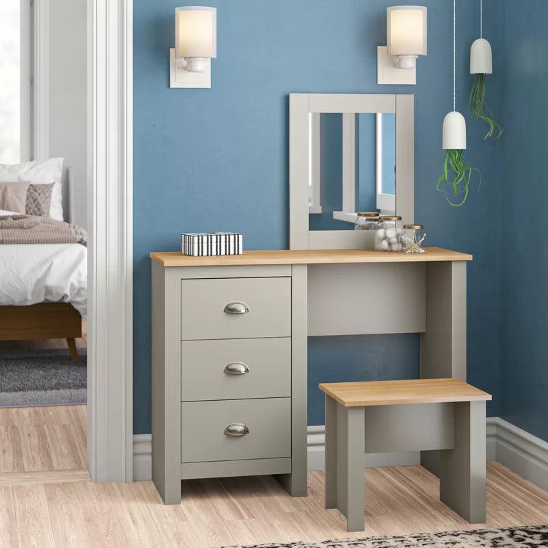 Aaron Dressing Table with Mirror - Ouch Cart 