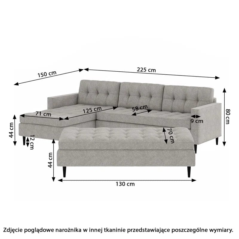 Gilmartin 3 - Piece Upholstered Corner Sofa Chaise