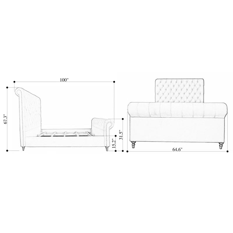 Giovani Upholstered Sleigh Bed