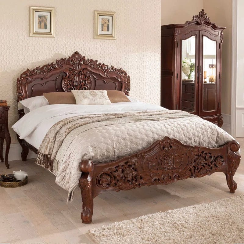 Gold Rococo Antique French Bed (Size: Single)