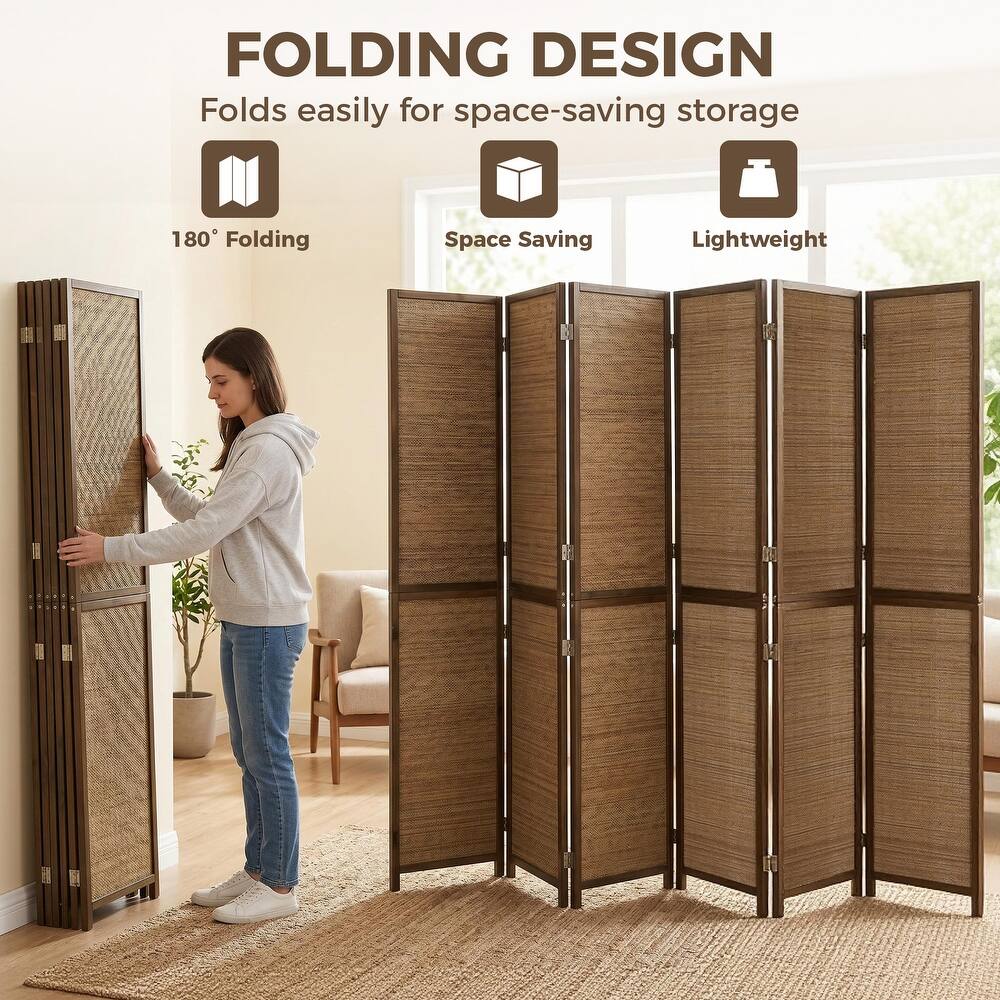 Ouch Cart 4 Panel Bamboo Room Divider Screen OUCH CART