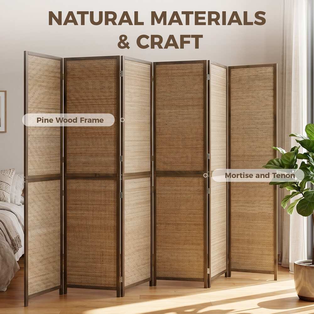 Ouch Cart 4 Panel Bamboo Room Divider Screen OUCH CART