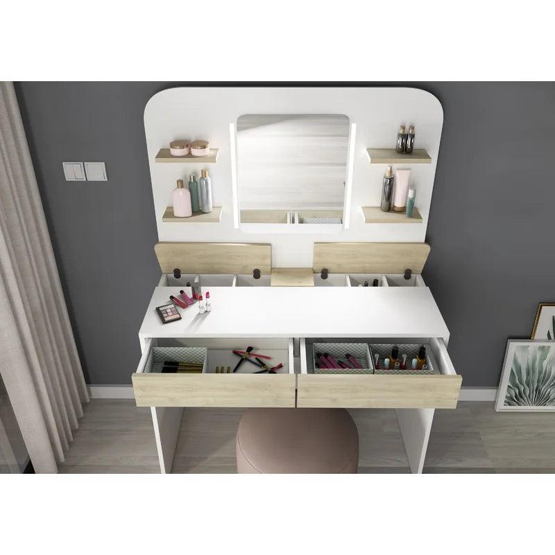 Alvaro Dressing Table with Mirror - Ouch Cart 