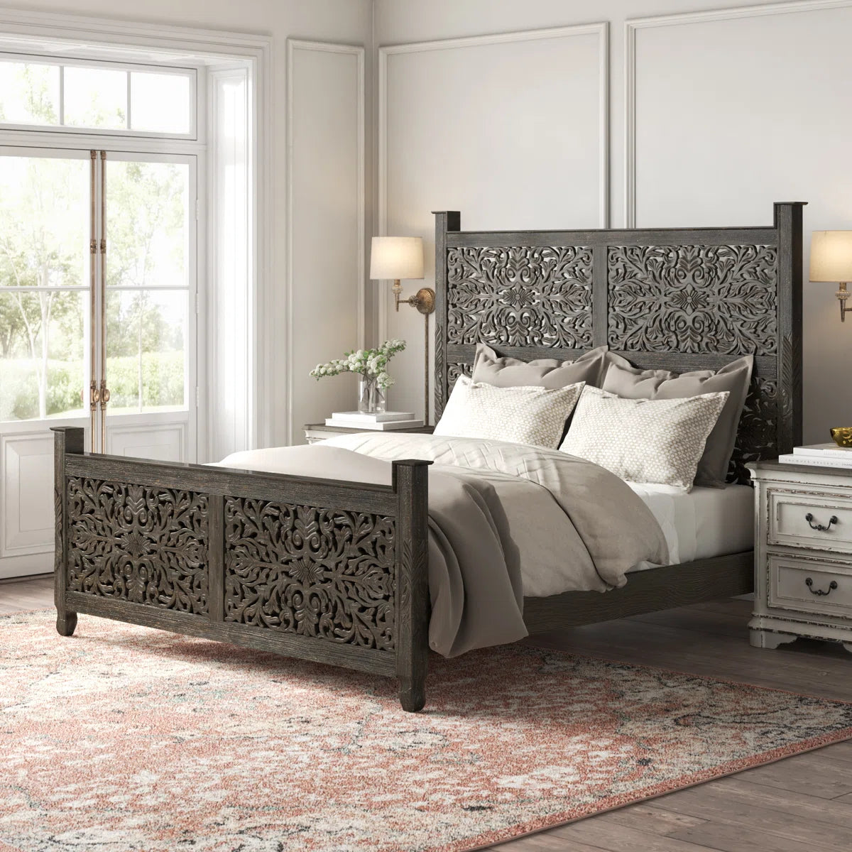 Harleen Solid Wood Standard Bed