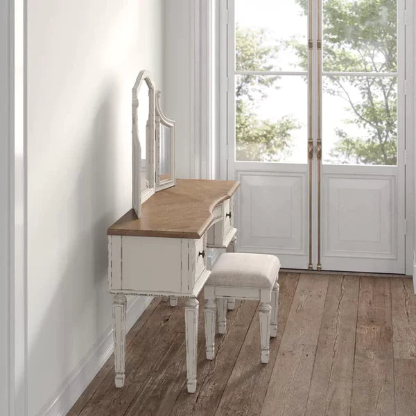 Bring torn Vanity dressing table design with miror with stool