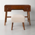 Headley Makeup Vanity Set – 2 Drawers with Flip Top, Mid Century Modern