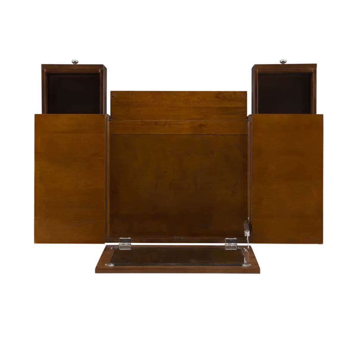 Headley Makeup Vanity Set – 2 Drawers with Flip Top, Mid Century Modern