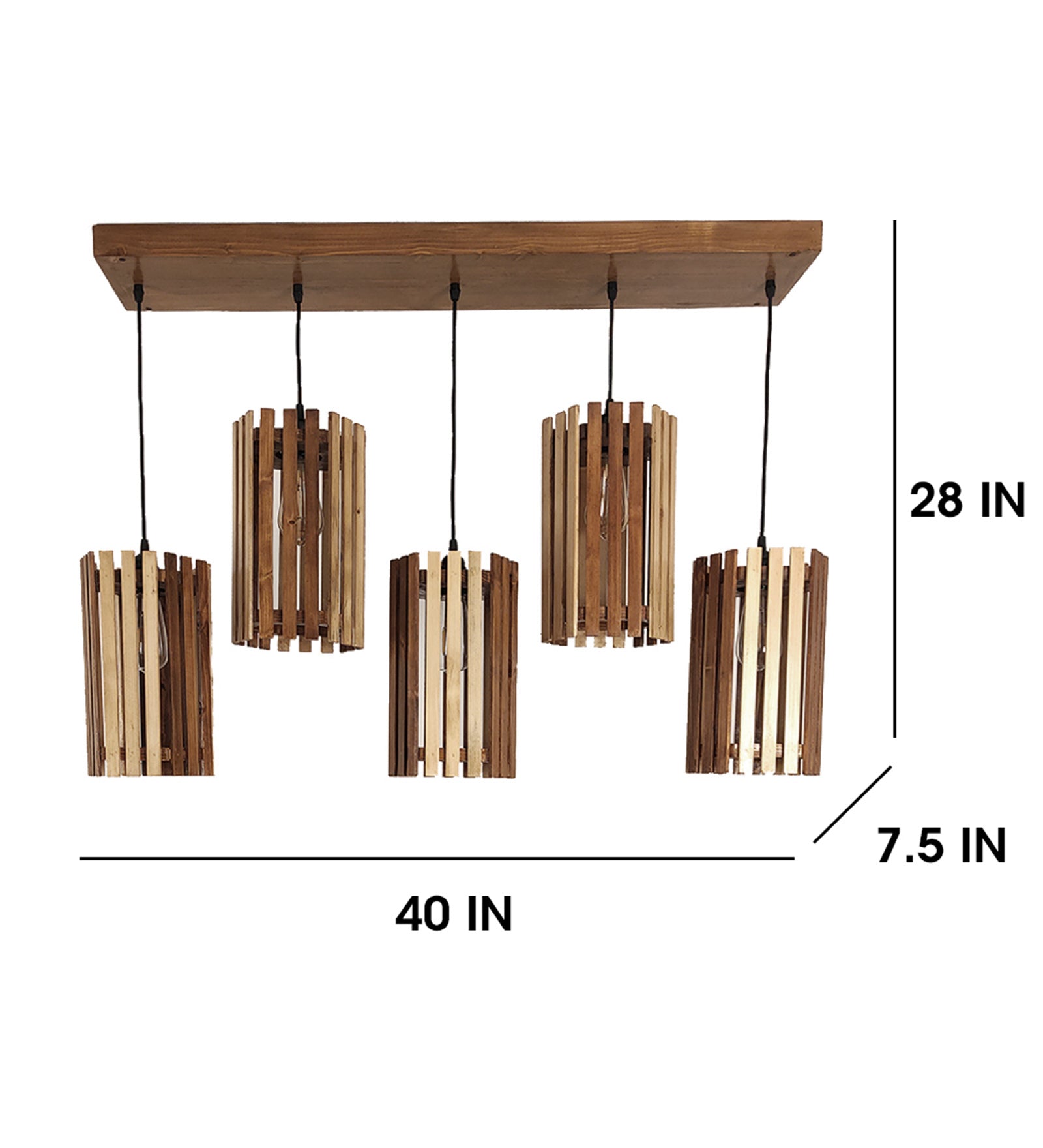 Hexa Brown 5 Series Hanging Lamp (BULB NOT INCLUDED)