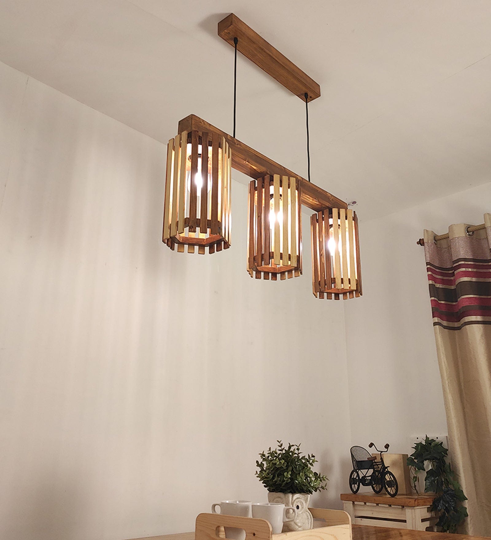 Hexa Brown 3 Series Hanging Lamp (BULB NOT INCLUDED)