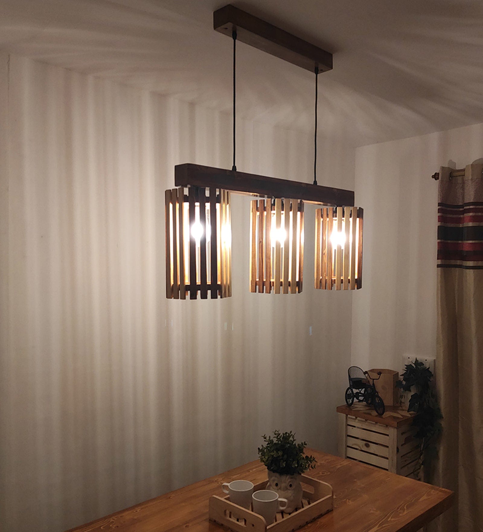 Hexa Brown 3 Series Hanging Lamp (BULB NOT INCLUDED)