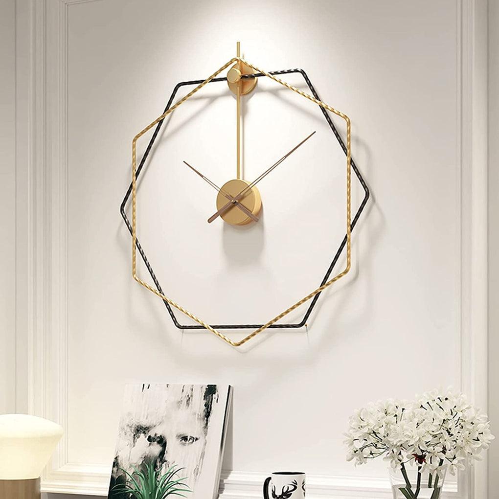 Long time DiskStation wall clock Gold and Black - Ouch Cart 