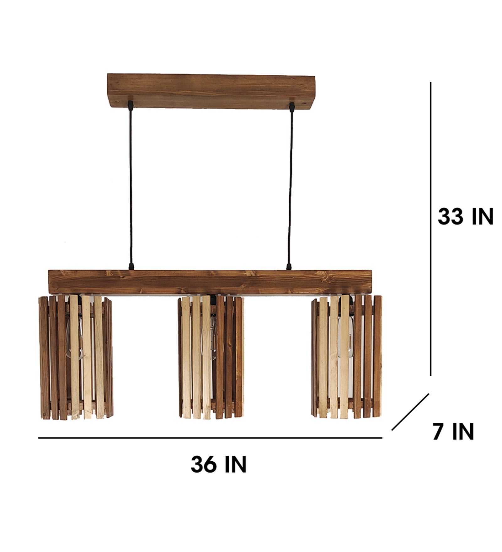 Hexa Brown 3 Series Hanging Lamp (BULB NOT INCLUDED)