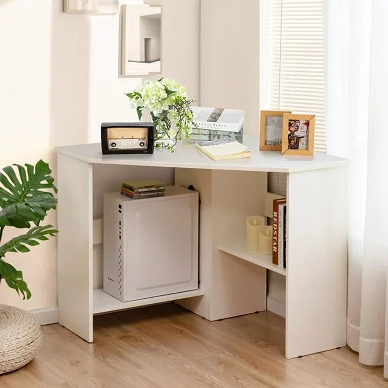 Space-Saving Efficiency: Corner Computer Desk for an Organized Workspa
