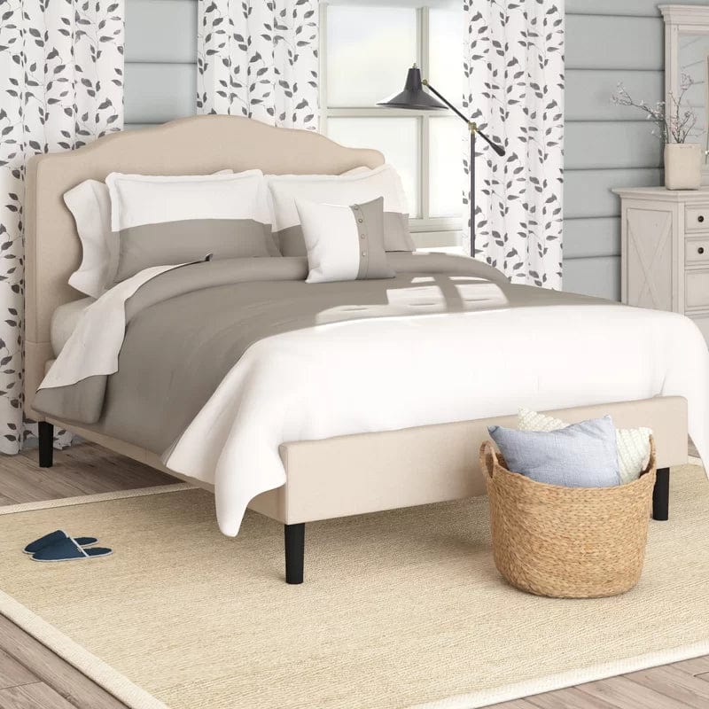 Hoopeston Upholstered Bed Frame with Headboard
