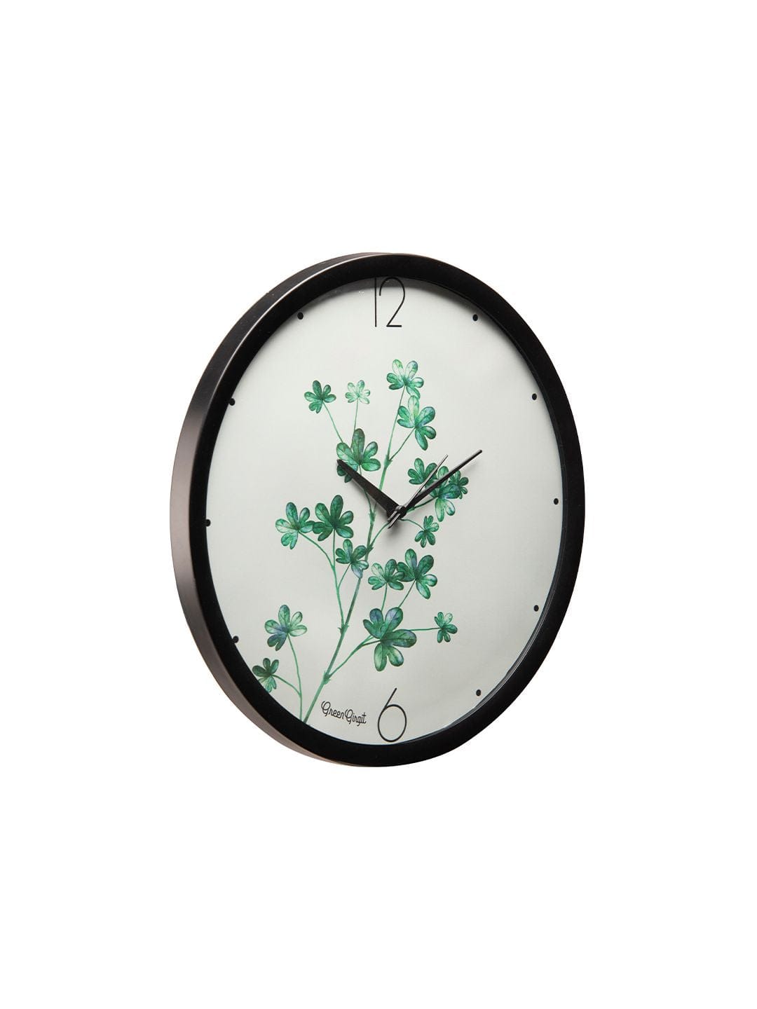 Green leaves Multicolor Wall Clock