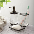 Blake Crystal Cut Bathroom set in Black