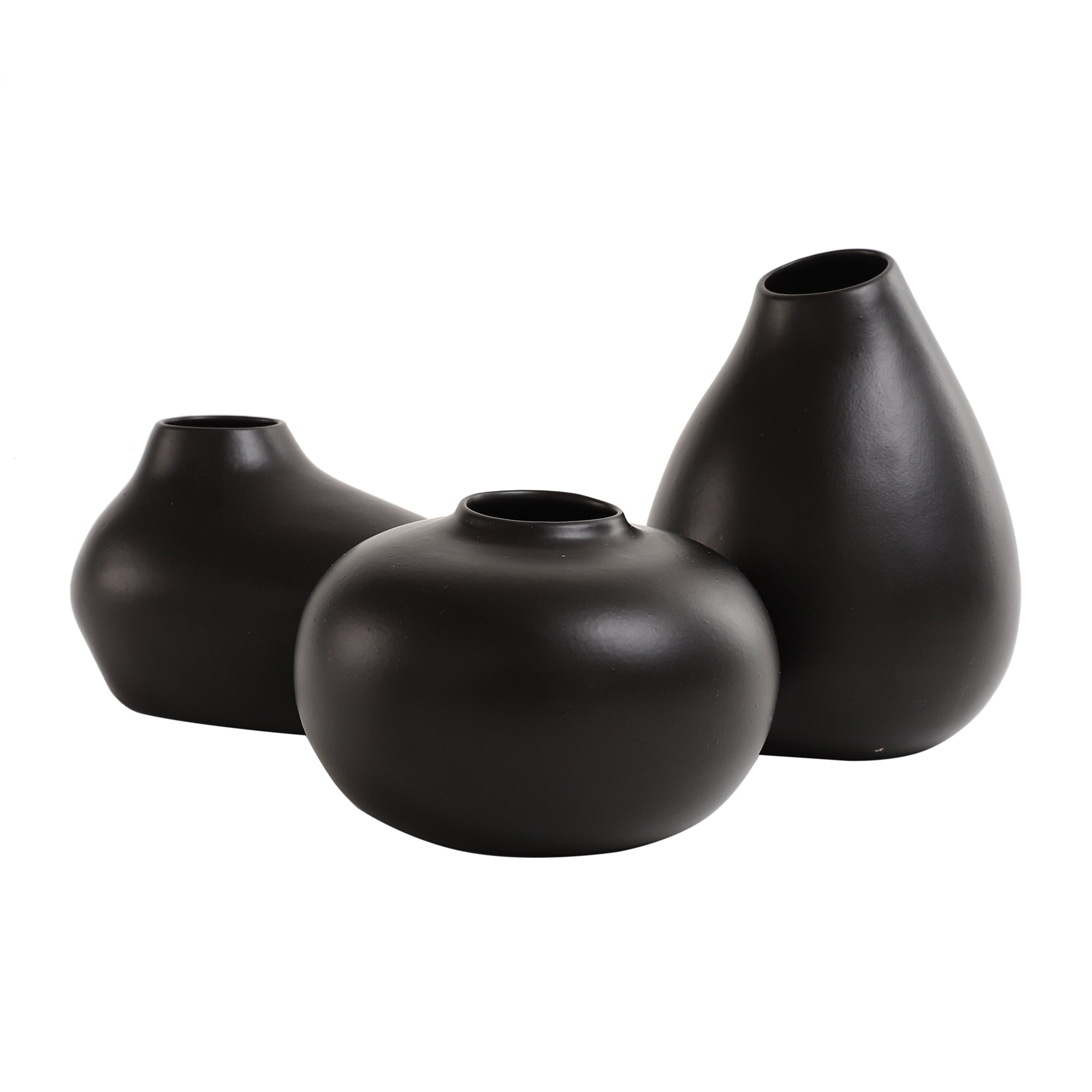 Varys Trio black vase set