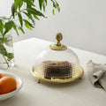 Faiza Crystal cut Cake dome gold