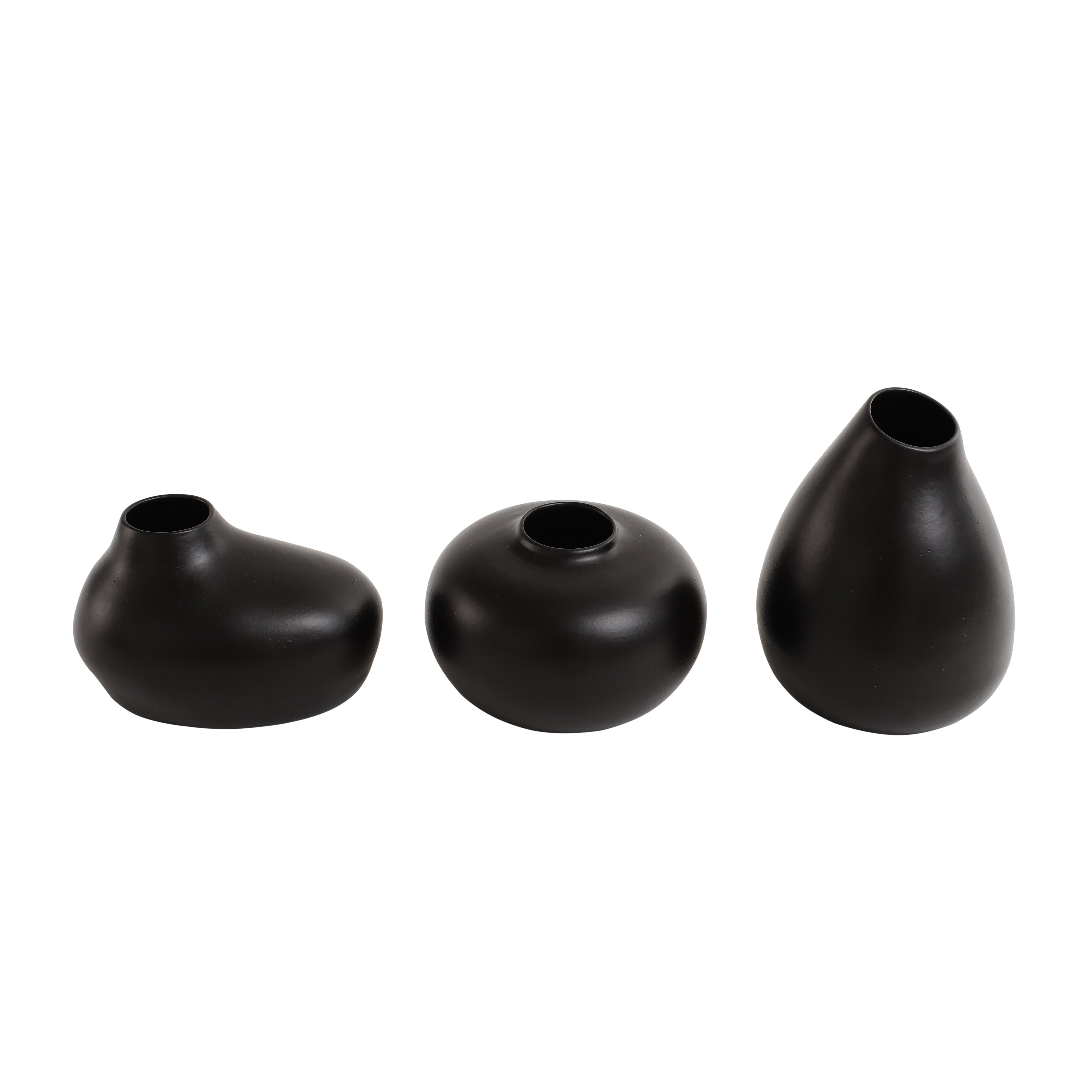 Varys Trio black vase set