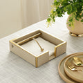 Opus Leather Napkin Cradle Cream