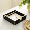 Opus Leather Napkin Cradle Black