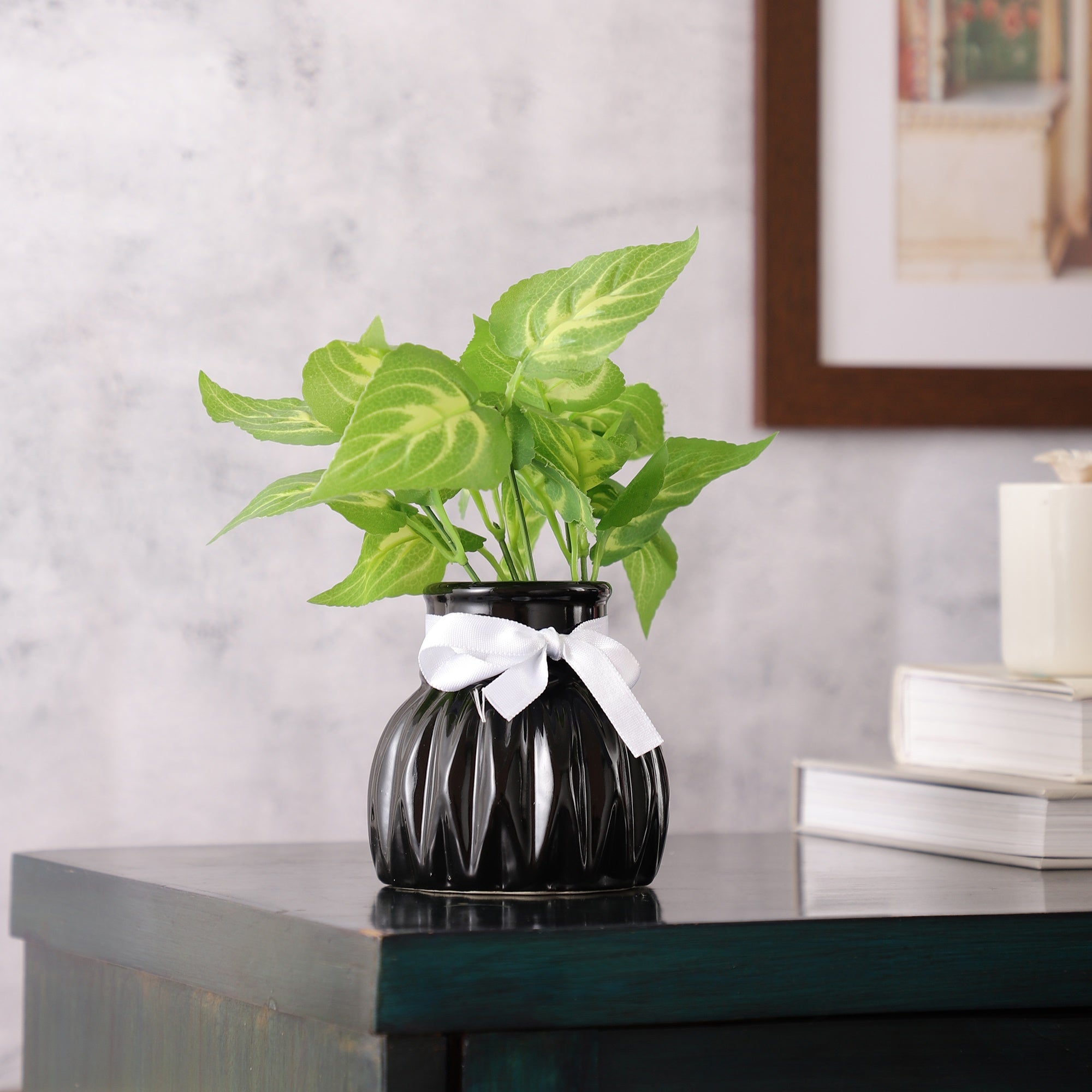 Black WaveCera Vase small