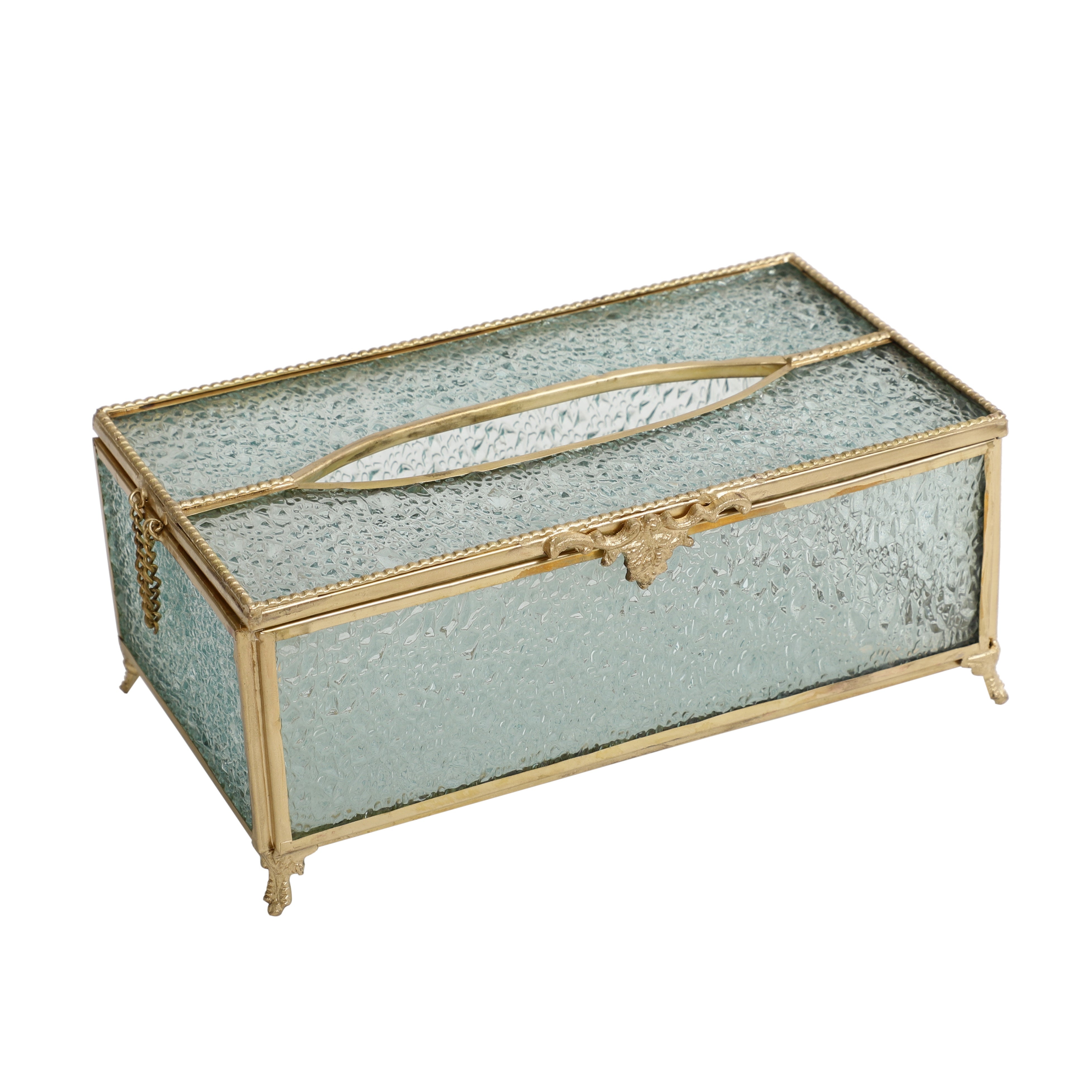 Diamond Cut Crystal Tissue Box