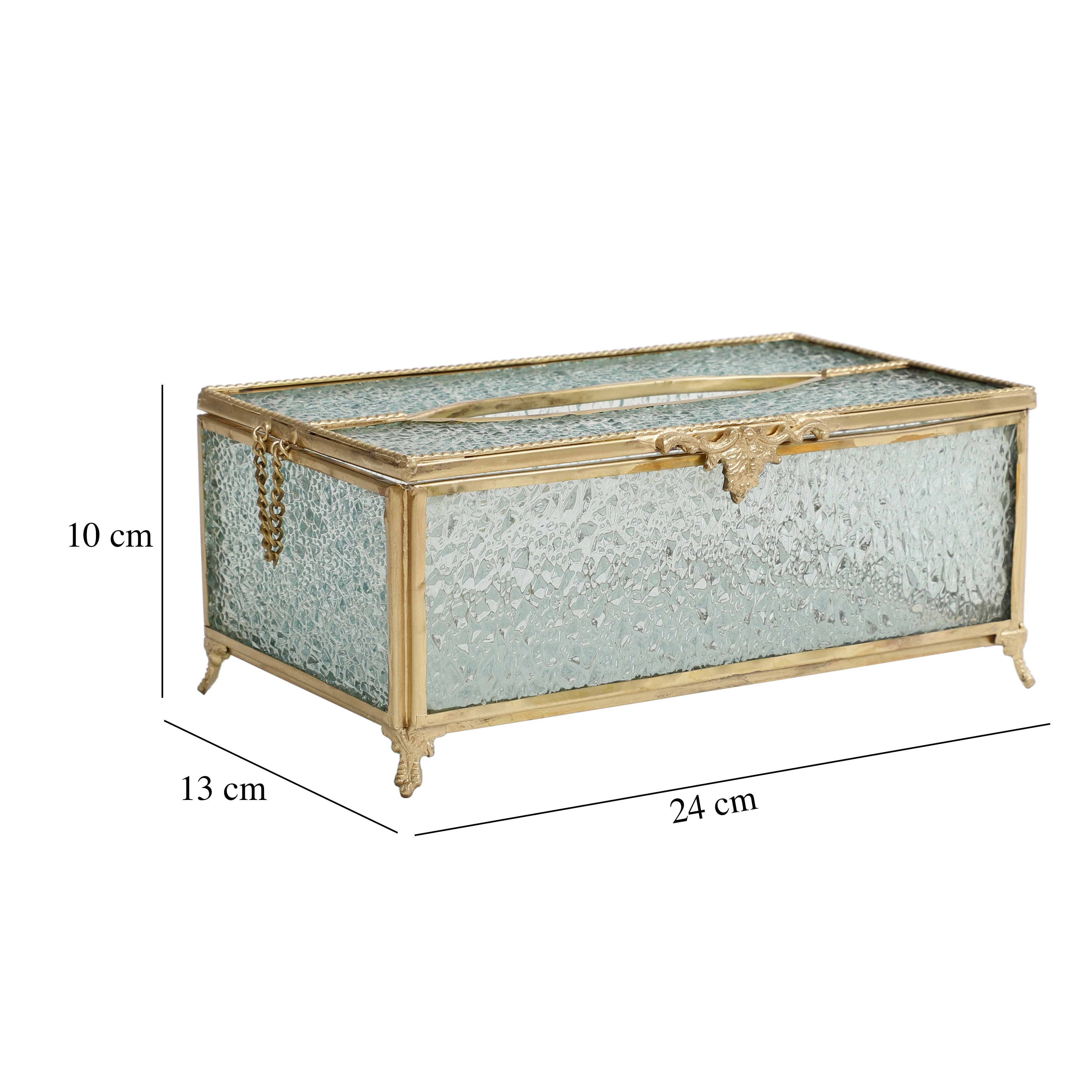 Diamond Cut Crystal Tissue Box