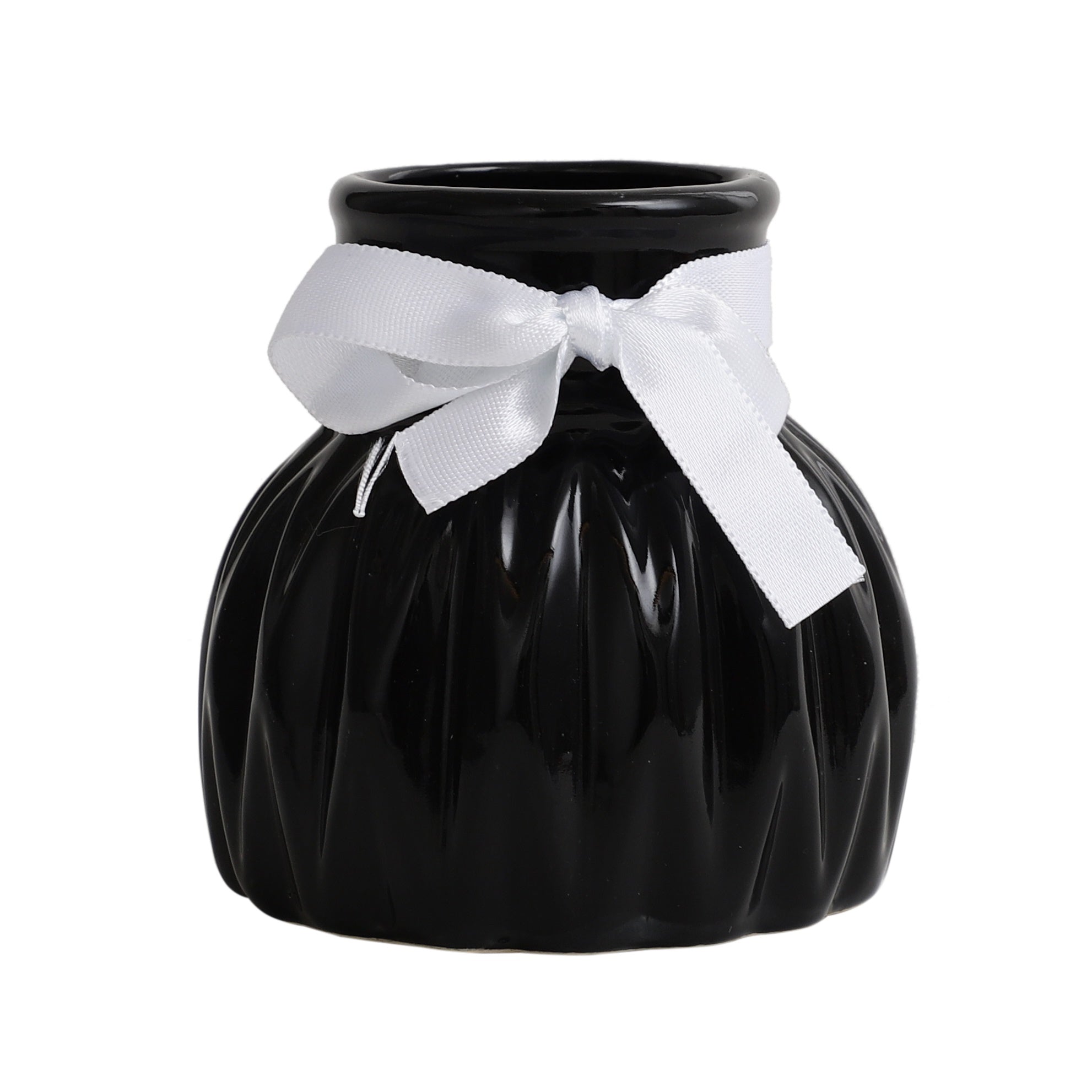 Black WaveCera Vase small