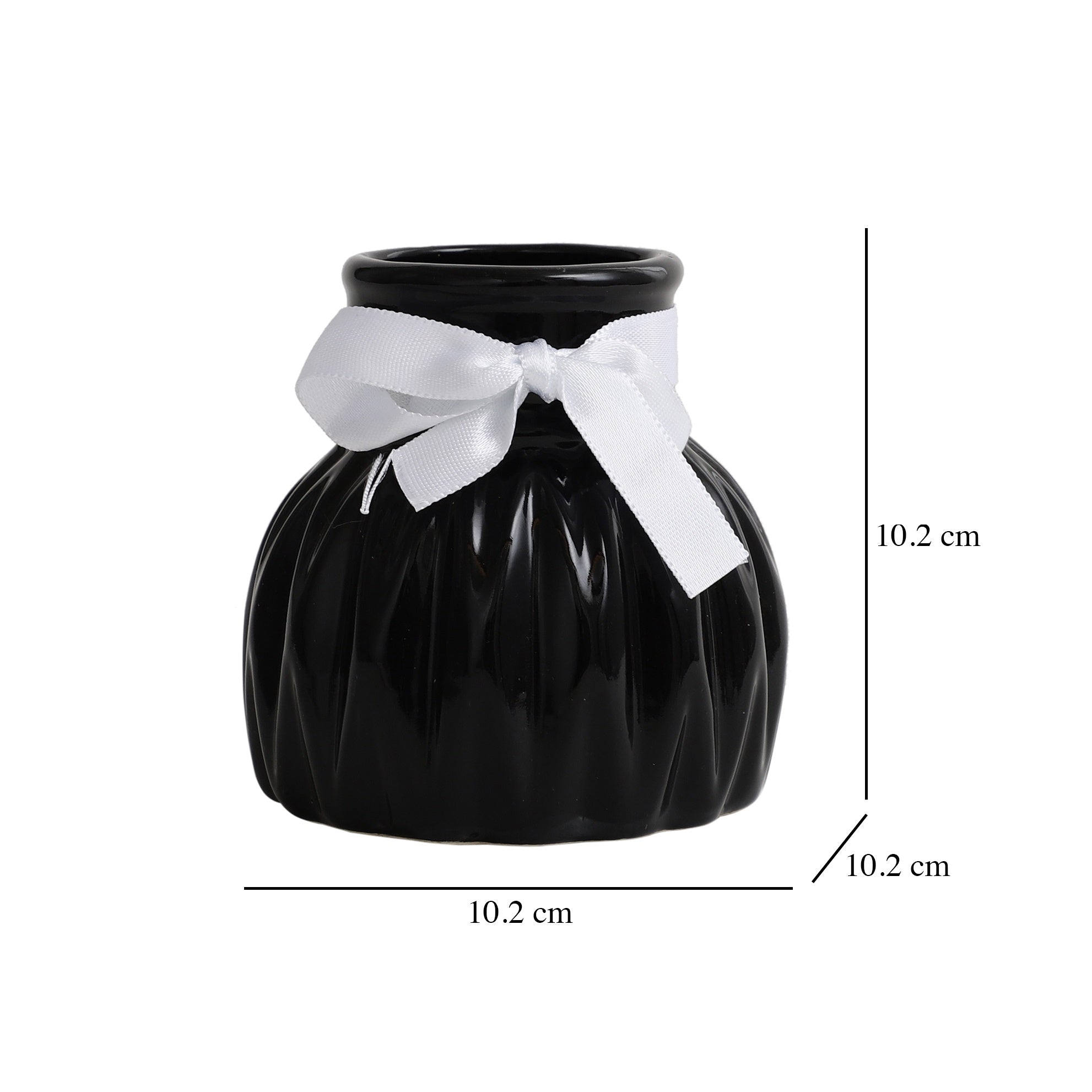 Black WaveCera Vase small