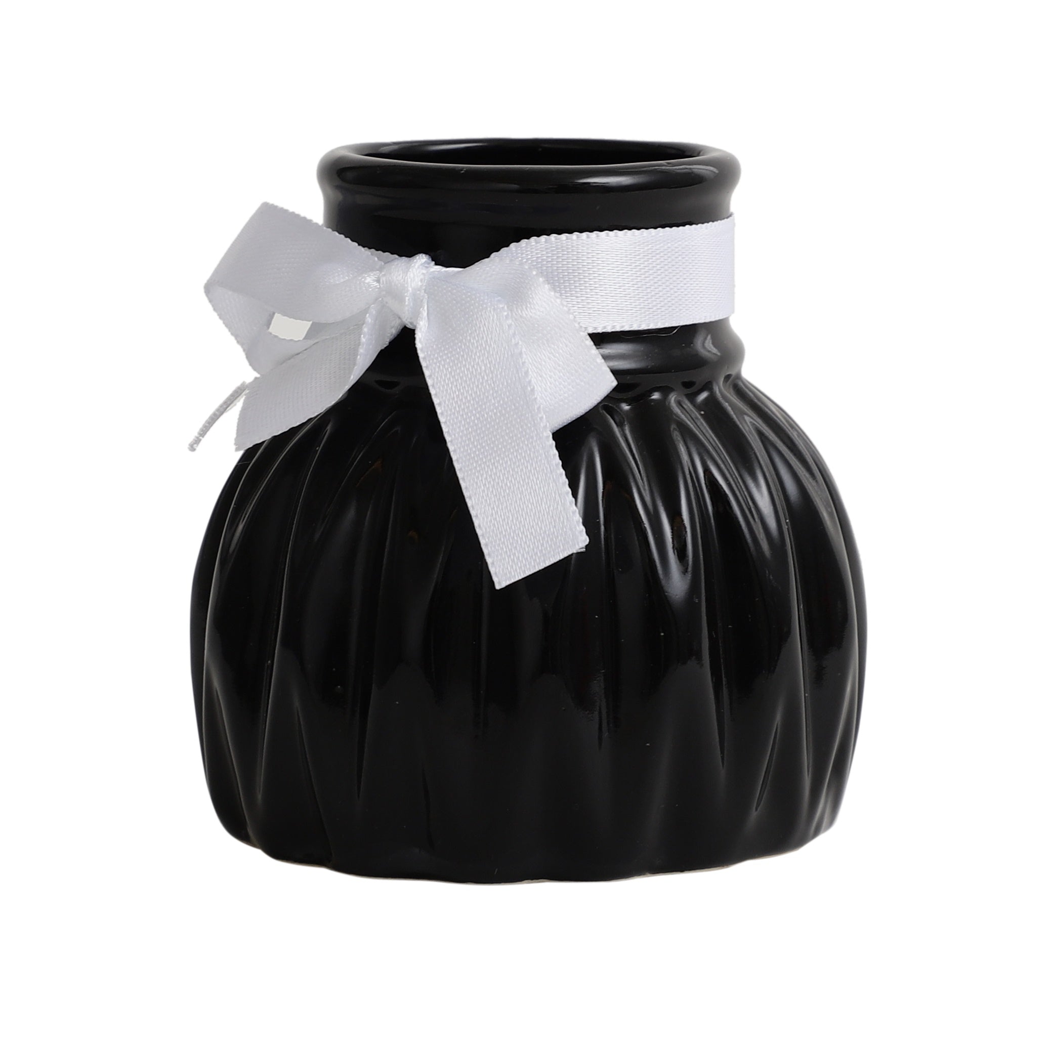 Black WaveCera Vase small