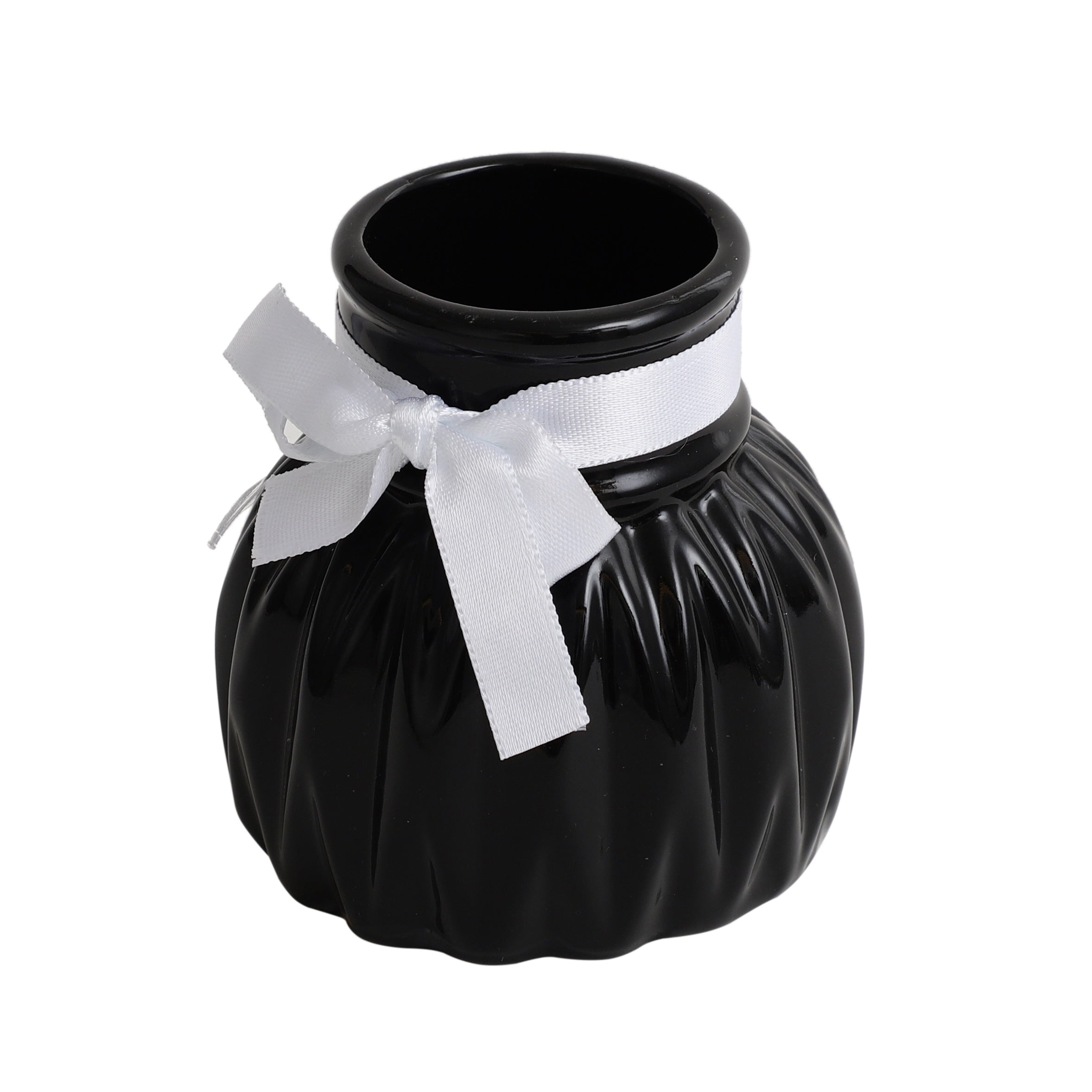 Black WaveCera Vase small