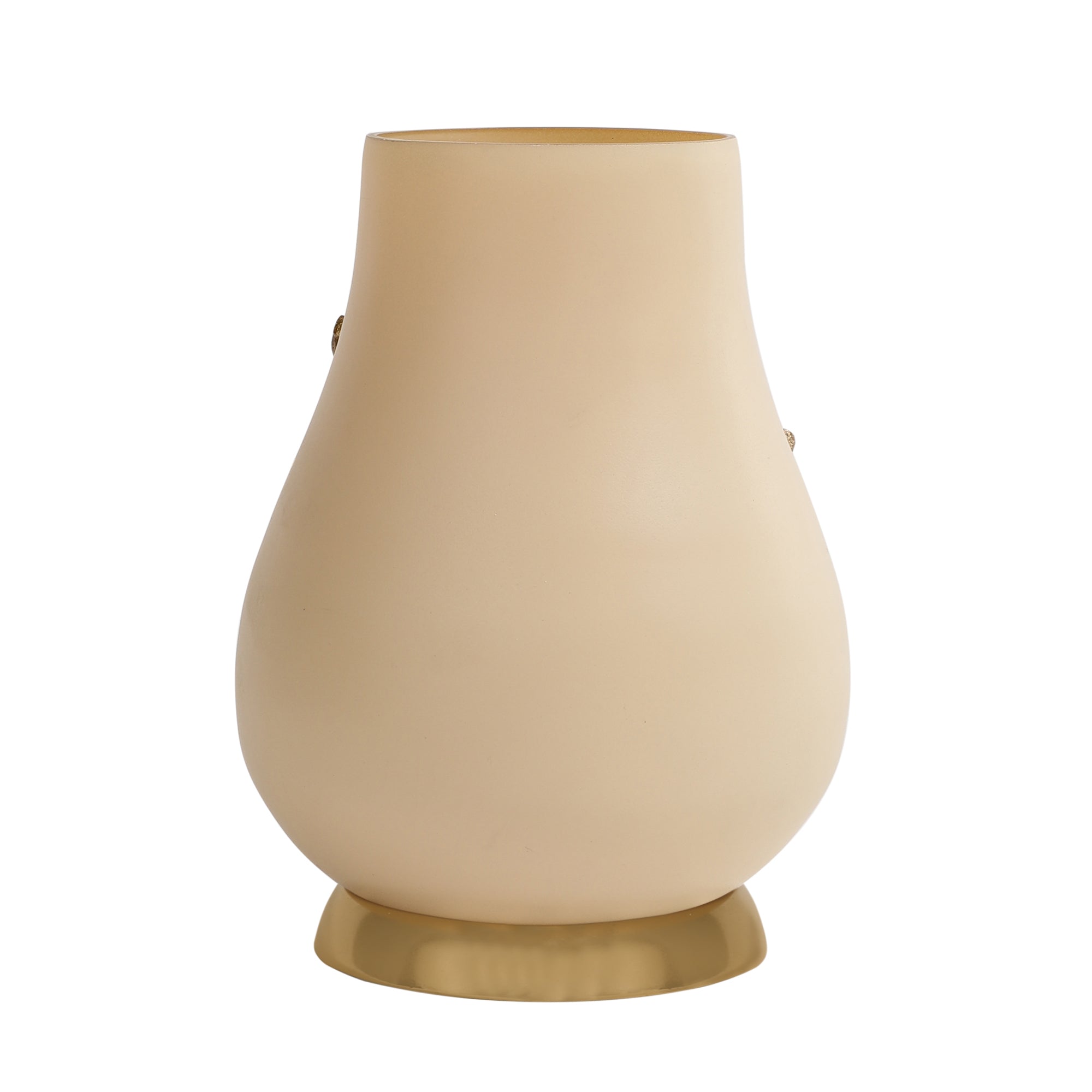 VersaLux Glass Vase and Candle Holder in cream & Gold